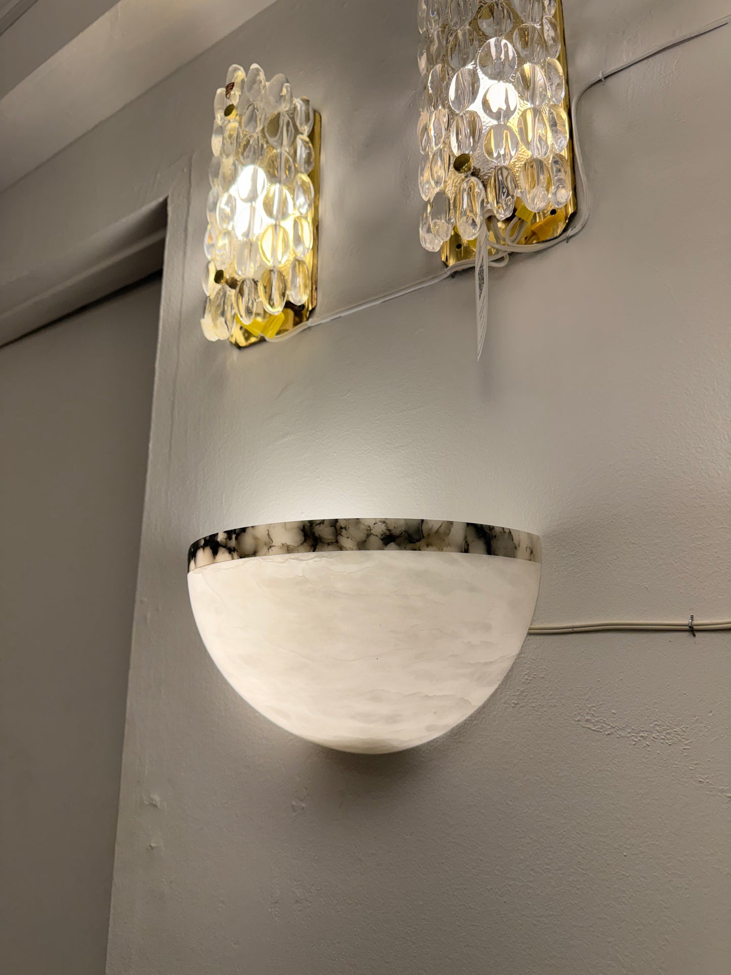 Alabaster Demilune Set of Lights