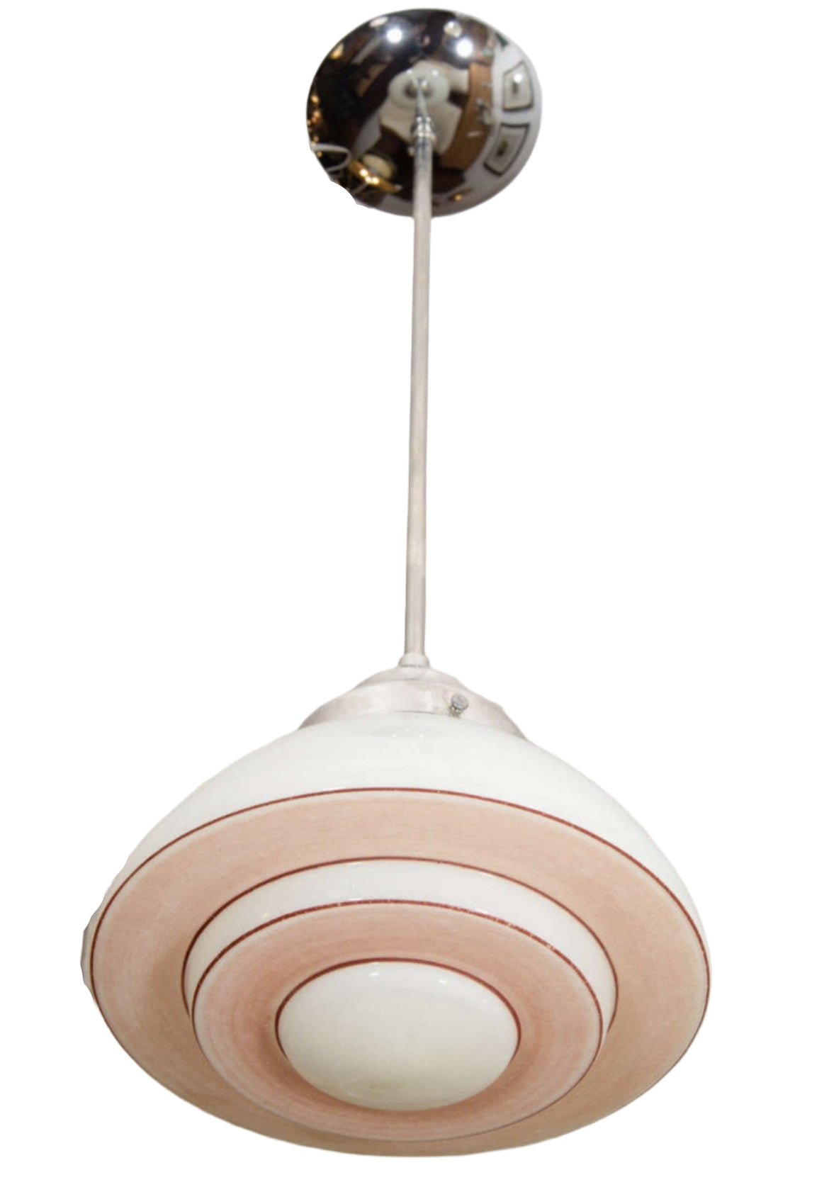 Pink and White Mid-Century Modern Light Fixture