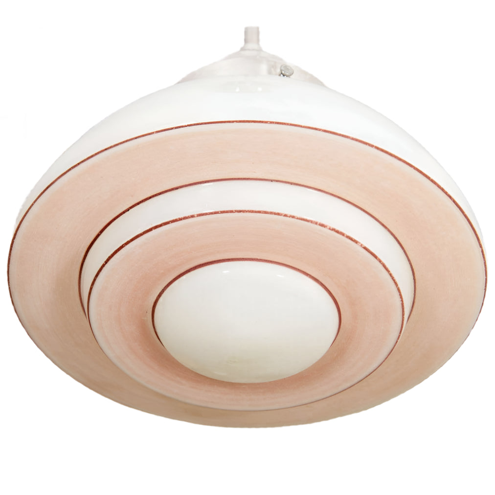 Pink and White Mid-Century Modern Light Fixture