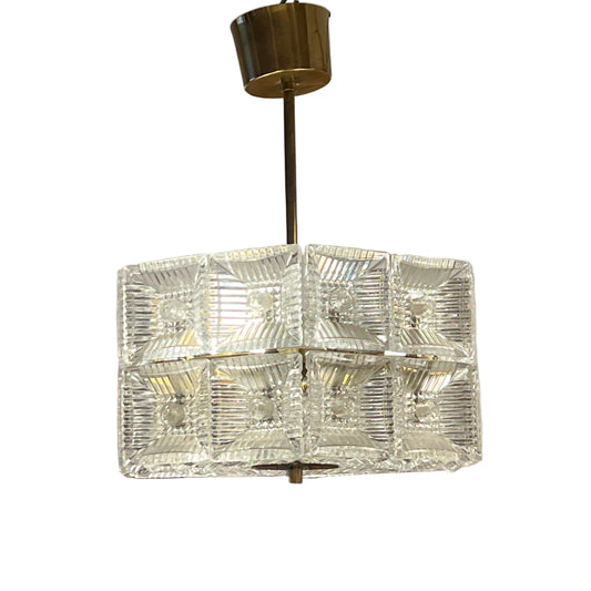 light fixture with a crystal shade 