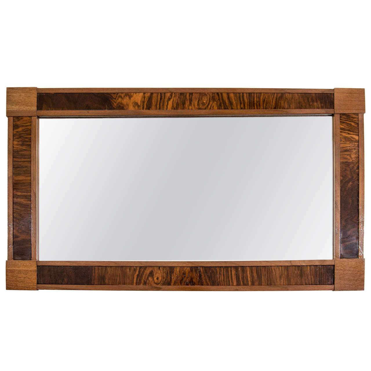 Walnut and Mahogany Mirror, Sweden